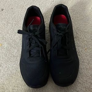 Black sketchers nonslip shoes